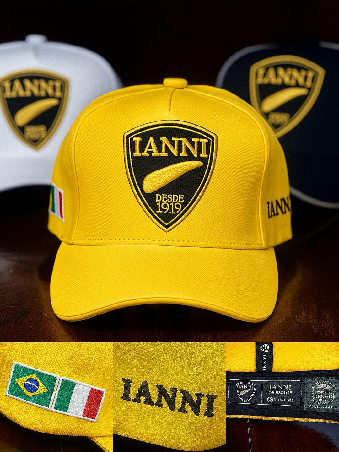 BONÉ IANNI 1919 - GIALLO (PROMOÇÃO ROMARIA ITU)